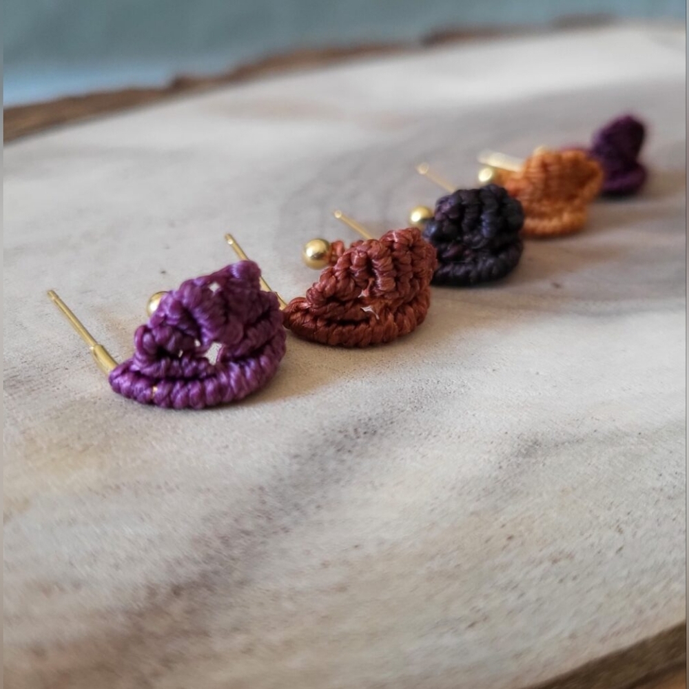 New handmade earrings - Burnt orange - Picture 6 of 8